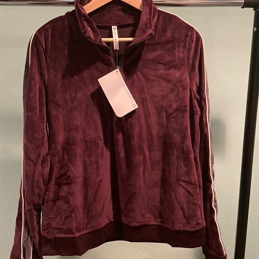 Fabletics Velour Brit Pullover NWT!